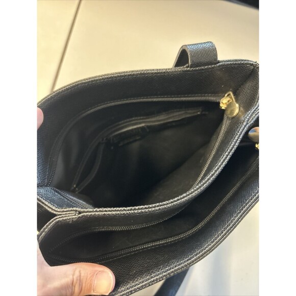 ROGANI Black Italian leather bag Gold Buckle Vintage Authentic Italy - Picture 8 of 13